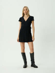 Afends: Farah - Seersucker Mini Wrap Dress