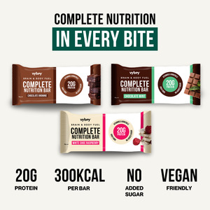 Vybey Powders For Homepage: Complete Nutrition Bars - Mixed Pack - 12 Bar Starter Kit