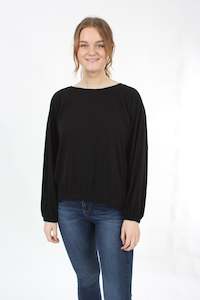 Harper Top: Harper Top Merino - Black - Pre Order
