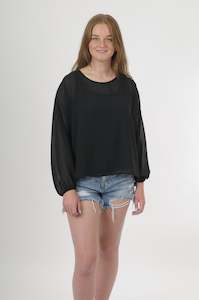 Polly Top - Black - Pre order