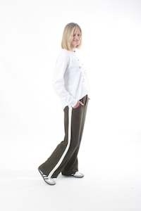 Olivia Pants: Olivia Pants - Plantation and White Stripe - Pre-Order