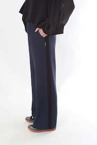Olivia Pants: Olivia Pants - Navy with Black Stripe - Pre Order