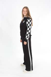 Olivia Pants - Black - Silver Stripe Pre-Order