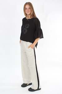 Olivia Pants: Olivia Pants Linen- Natural - Pre-Order