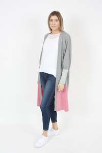 Billy Cardi: Billy Cardi - Grey and Rose Pink Merino