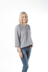 LuLu Top - Navy Print