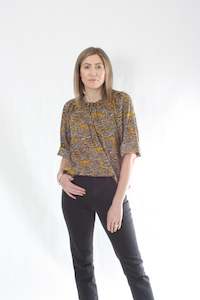 LuLu Top - Mustard Print