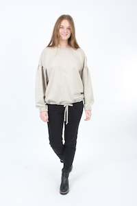 Mila Sweater: Mila Sweater - 100% Merino - Oat - Pre Order