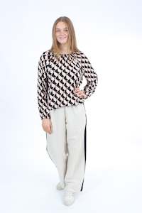 Eva Top - Wine Geo Print