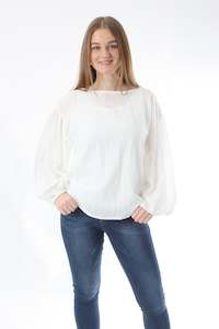 Kingston Top - Ivory textured