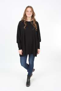 Alexa Merino: Alexa Top Long - Merino - Black - pre order