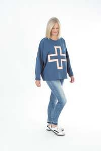 Oversized Sweater: Oversized Sweater - Blue