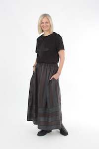 Nora Skirt - Chocolate and Black