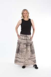 Toffee Collection: Tilly Skirt - Tan Print