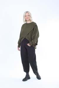 Cross Over Jumper - Khaki