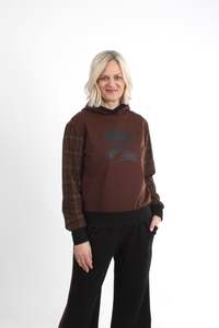 Holly Hoodie: Holly Hoodie - Chocolate Check - Pre Order