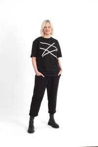 Tees: Tee Shirt - White or black Lines Print - Pre-Order