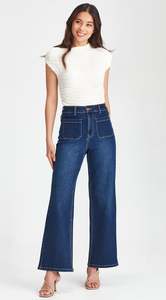 Jeans: Libby Jeans Wide leg Dark Blue