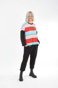 Trace Top: Tracee Top - Red, Blue and Pink
