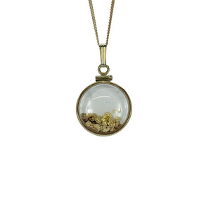 Gold Bezels: Medium 14kt Gold Plain Bezel Pendant
