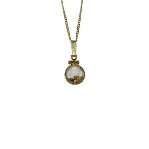 Gold Bezels: Small 14kt Gold Plain Bezel Pendant