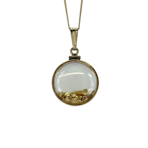 Gold Bezels: X-Large Yellow Gold-filled Plain Bezel Pendant
