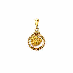 Medium 14ct Gold Bezel Pendant