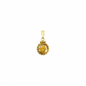 Small Yellow Gold Filled Bezel Pendant