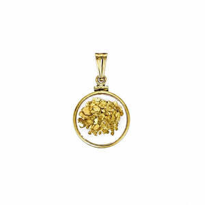 Extra Large Yellow Gold Filled Bezel Pendant