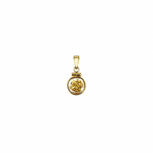 Small Yellow Gold Filled Bezel Pendant