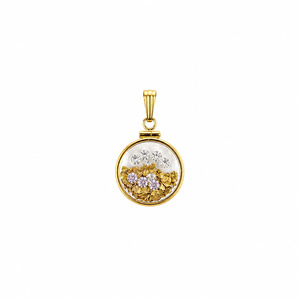 Ethical West Coast Gold: Large 14ct Gold Bezel Pendant with CZ