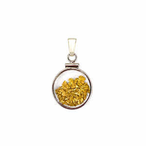 Gold Bezels: Large Sterling Silver Rope Bezel Pendant