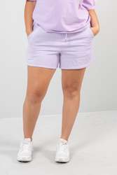 Products: Lilac Wahine Embossed Shorts