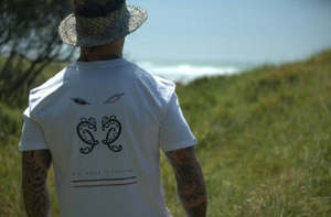 Wai-Tai Mens White Tipua Tee - Was $60