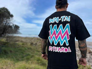 Adult T Shirts: Wai-Tai Aotearoa Mura heavyweight Tee