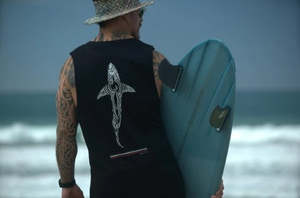 Wai-Tai Black Kaitiaki Muscle Top - was $55