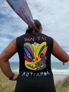 Adult Tanks: Ono Whitu 2.0 Unisex Muscle in Black