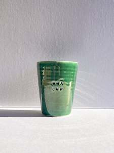 Whā Cup Tumbler - Kākāriki (no thumb indent)
