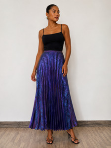 Pre-order Pīata Pleated Skirt - Pāua