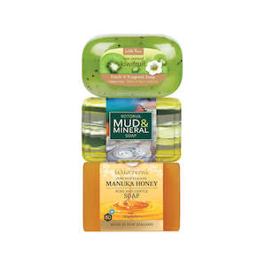 Soap Selections - 3 pack (Includes Manuka Honey, Kiwifruit, Mineral and Mud)