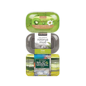 Soap Selections - 3 pack (Includes Rotorua Mud, Kiwifruit, Mineral and Mud)