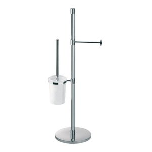 Toilet Roll Holders: Lineabeta Combination Toilet Brush and Roll Holder - Floor