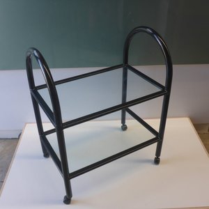 Glass Shelves: Sieper Bathroom Runner Unit, Black - Made in Germany