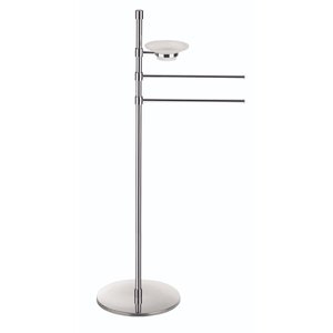 Towel Rails: Lineabeta Double Towel & Soap Holder Stand - Floor