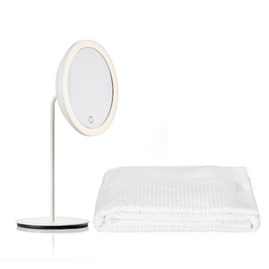 Mirrors: Zone Denmark LED Tabletop Mirror, 5x + Bonus Bath Towel