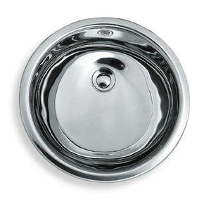 Stainless Steel: Lineabeta Large Stainless Steel Drop-in Basin 44cm, Raised Edge