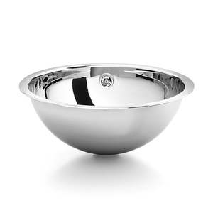 Stainless Steel: Lineabeta Stainless Steel Drop-in Basin, Flat Edge, Ø 410mm