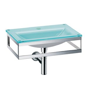 Glass: Lineabeta Glass Basin 51cm, Green Ice