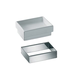 Lineabeta  12cm Soap Dish with Wall Bracket - Skuara Series
