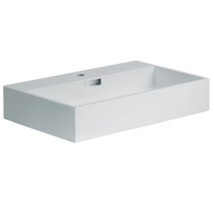 Lineabeta Ceramic Square Basin, No Taphole, 70cm